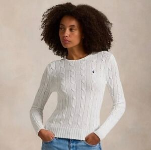 NWT Polo Ralph Lauren S Old Money Quiet Luxury Academia Cable Knit Sweater